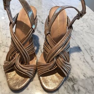 Loeffler Randall Gold Heels 7 1/2